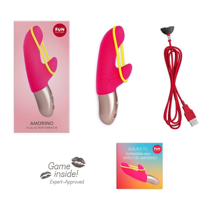 Vibrador AMORINO con Banda Estimulante Doble Motor, Punto G y Clítoris, Recargable y Silencioso