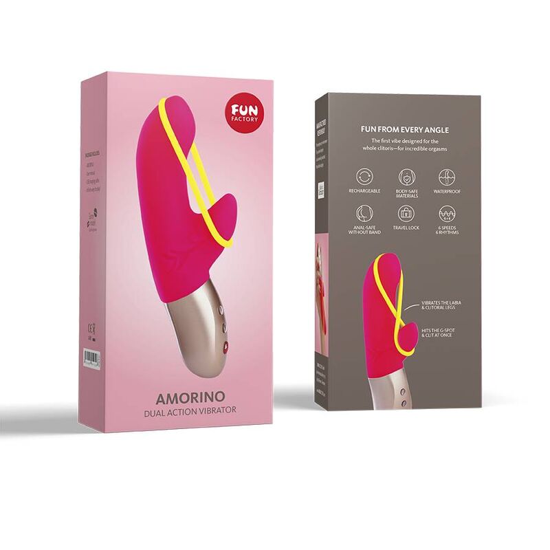 Vibrador AMORINO con Banda Estimulante Doble Motor, Punto G y Clítoris, Recargable y Silencioso